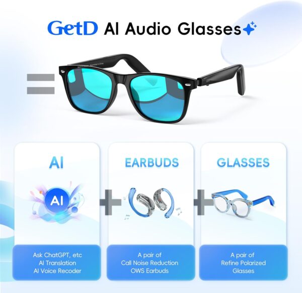 AI Glasses for Men and Women - Polarized Sunglasses with AI Assistant - Image 2