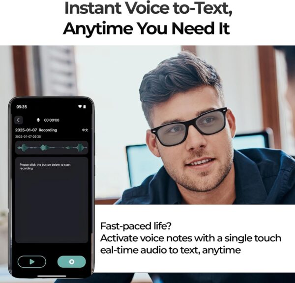 Smart Glasses with AI Translation - 163 Languages Support - Image 3
