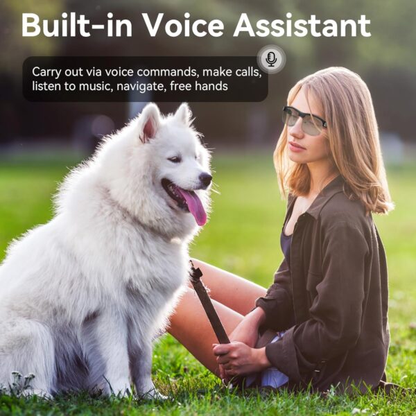M9 Pro Smart Glasses: Greyish Green Lens, Polarized, Bluetooth - Image 3