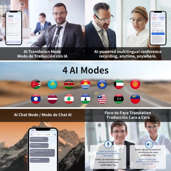 Smart AI Translator Glasses: Real-Time Translation in 165+ Languages - Image 5