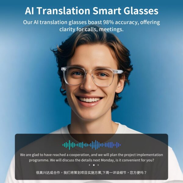 AI Translation Glasses for Women: 165 Languages & UV Protection - Image 7