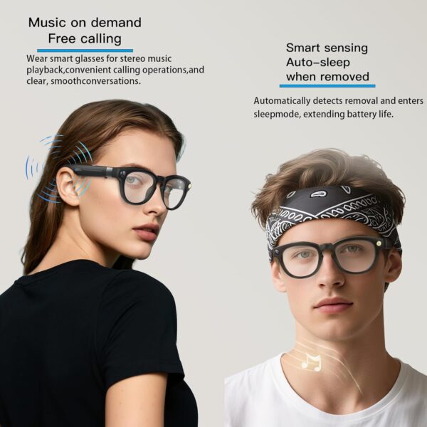 AI Smart Glasses with Chat & GPT 800W Camera – Standalone Bluetooth Video - Image 3