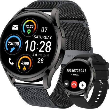 Smart Watch Fitness Tracker: Waterproof Call & Health Monitor