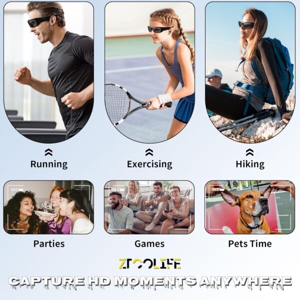 HD 1080P Video Glasses with Bluetooth: Capture Adventures Hands-Free - Image 6