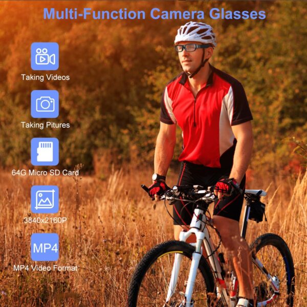 2K HD Camera Glasses Outdoor Sports Wearable Portable with Camera... - Image 4