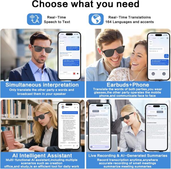 2BB Smart Translation Glasses for Men with Chat GPT - Image 5