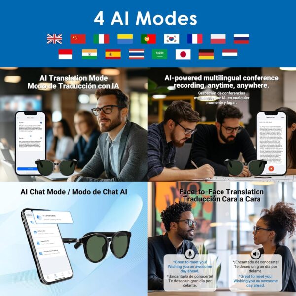AI Smart Glasses: ChatGPT Translator, Music & Polarized Sunglasses - Image 5