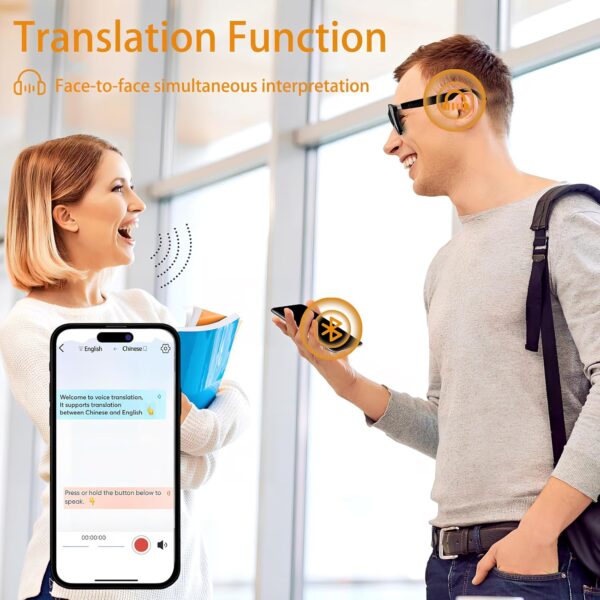 Oluote AI Translation Glasses: 110 Languages, Blue Light Protection - Image 2
