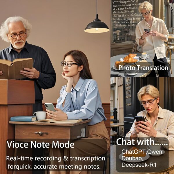 AI Translation Glasses: 164 Languages, Photochromic Lenses, Bluetooth - Image 5