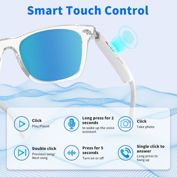 Smart Bluetooth Sunglasses with Blue Light Protection - Image 4