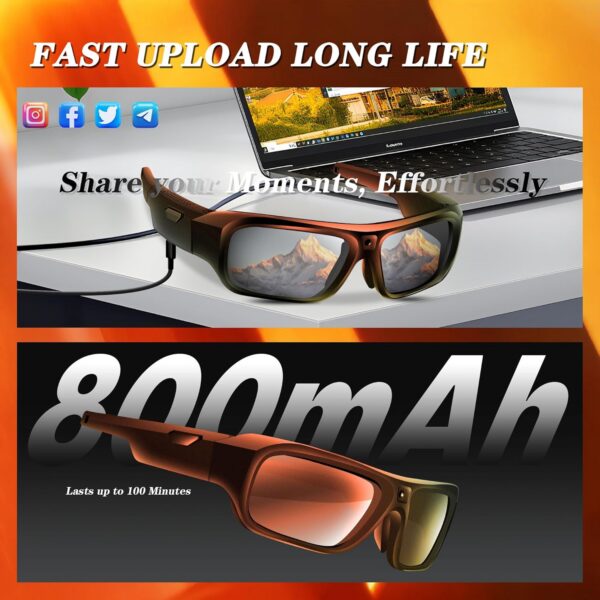 2025 Camera Glasses 4K: Smart Sunglasses with UV Protection for Sports - Image 8