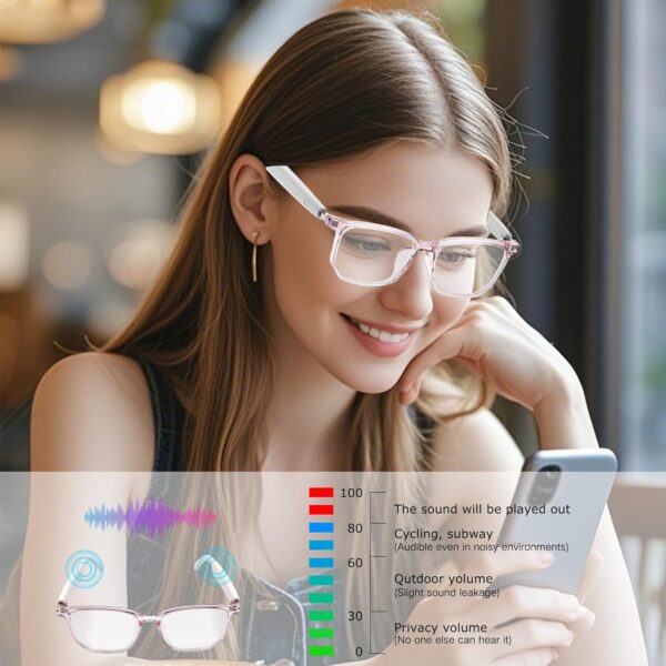 Ai Smart Glasses: Open-Ear Audio, Blue Light Filter, 7H Battery - Image 2