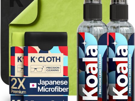 Koala Eyeglass Cleaner Kit - Streak-Free with Microfiber Cloths