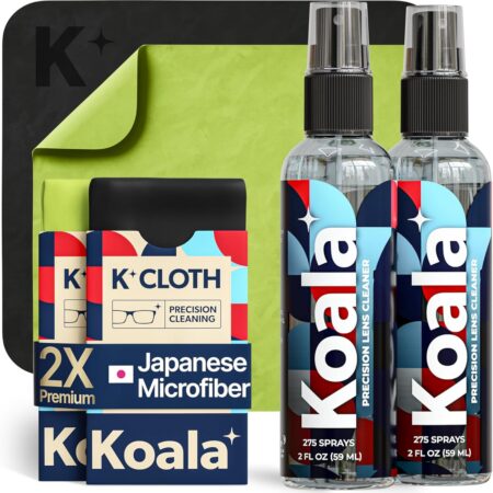 Koala Eyeglass Cleaner Kit - Streak-Free with Microfiber Cloths