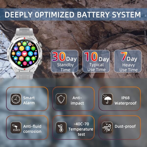 Military Smart Watch for Men: 1.52 HD Call-Enabled Fitness Tracker - Image 4
