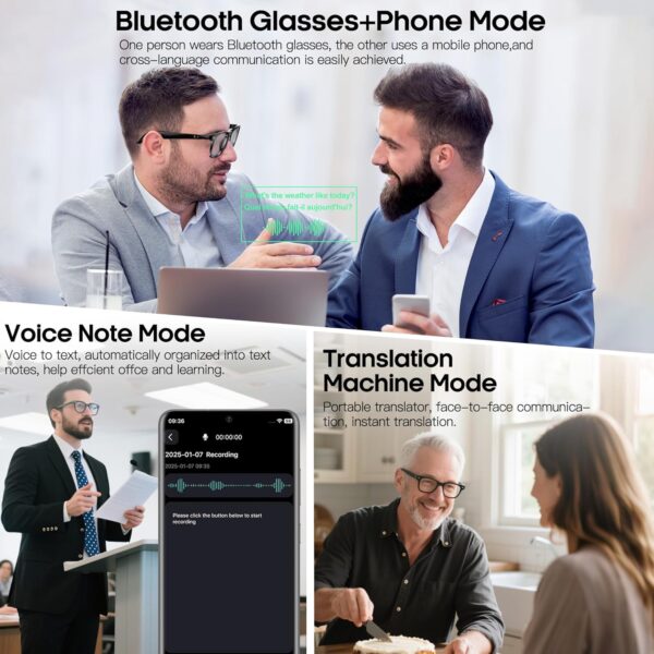AI Translation Smart Glasses: 160 Languages, Blue Light Blocking - Image 6