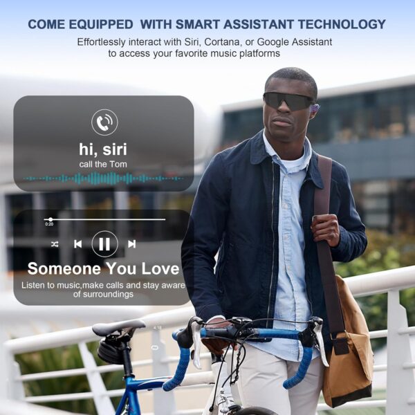 Polarized Bluetooth Smart Sunglasses: UV400 Protection & Audio - Image 2