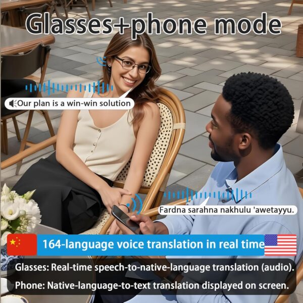 AI Translation Glasses: 164 Languages, Photochromic Lenses, Bluetooth - Image 4