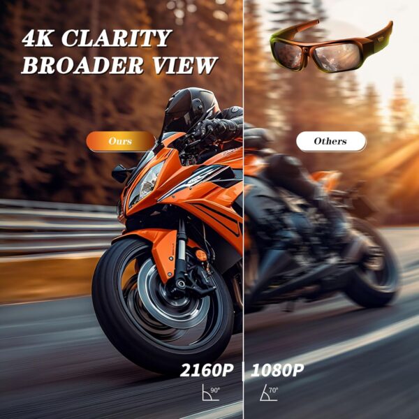 2025 Camera Glasses 4K: Smart Sunglasses with UV Protection for Sports - Image 3