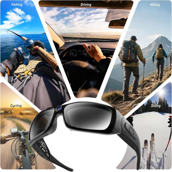 HD 1080P Sunglasses Video Camera with Bluetooth - Image 6