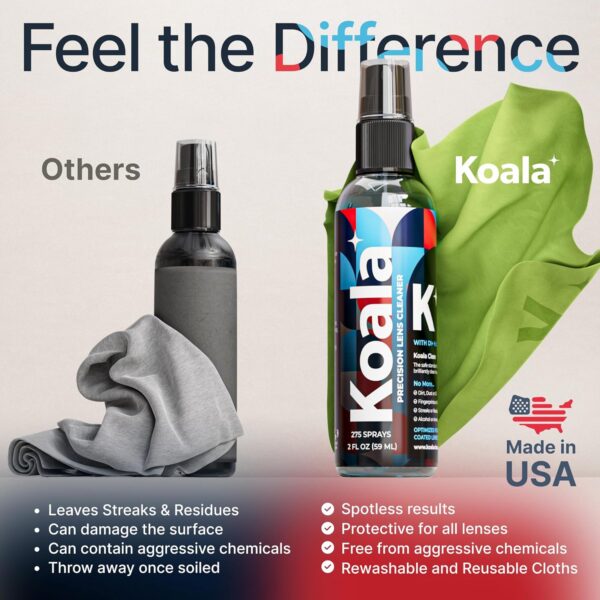 Koala Eyeglass Cleaner Kit - Streak-Free with Microfiber Cloths - Image 5