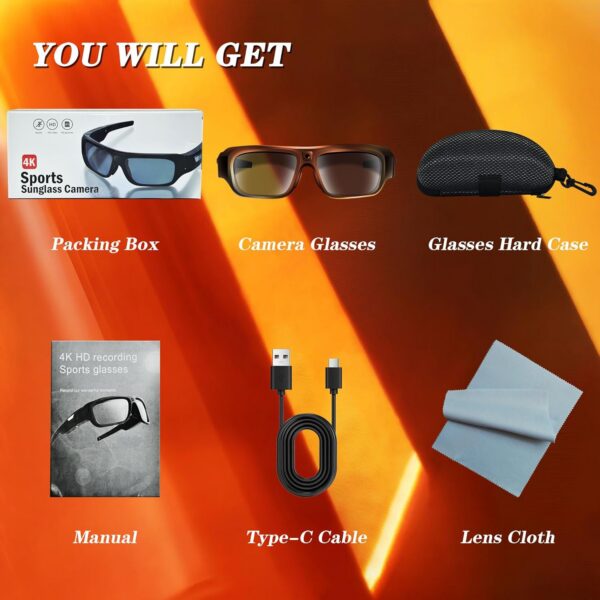 2025 Camera Glasses 4K: Smart Sunglasses with UV Protection for Sports - Image 9