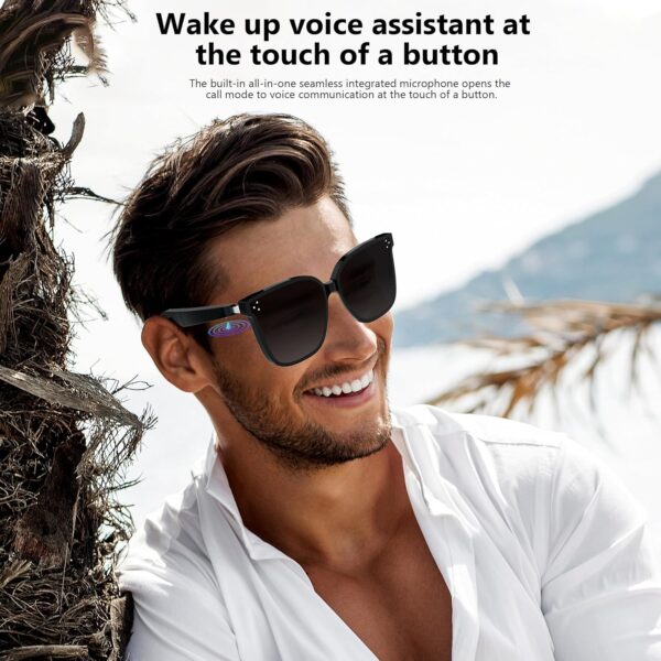 Bluetooth Smart Sunglasses: Open Ear Audio & UV400 Protection - Image 3