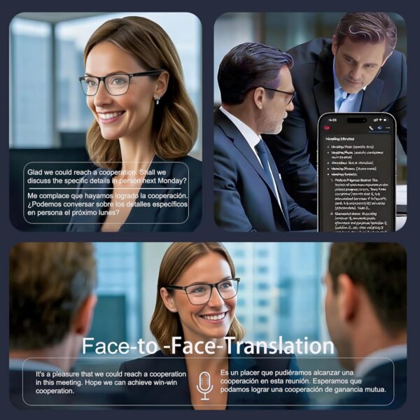 AI Translation Glasses: 138 Languages, UV Protection, Bluetooth - Image 4