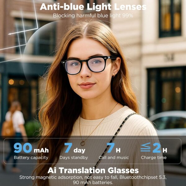Anpress Smart Glasses: AI Translator with 164 Languages - Image 7