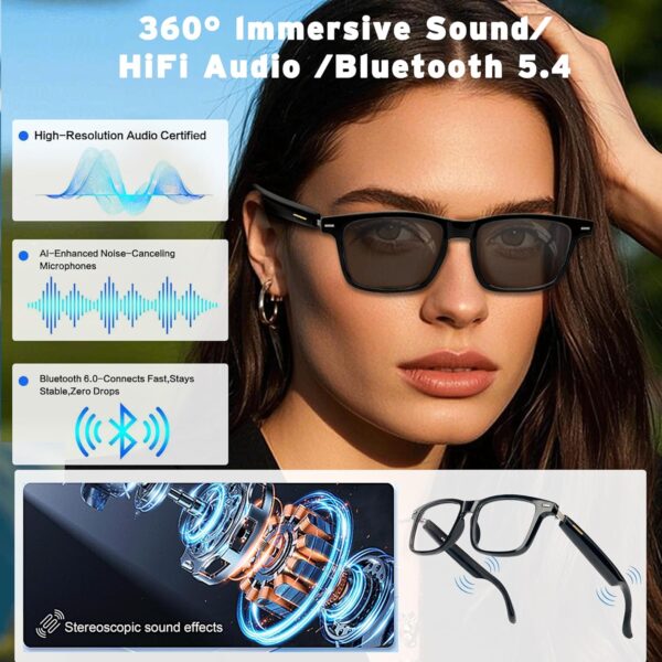 AI Translation Smart Glasses: 150 Languages, Chat GPT, Bluetooth 5.4 - Image 5