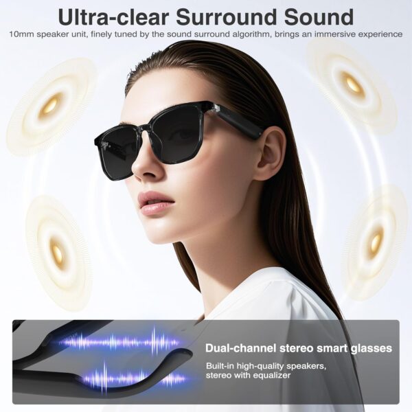 AI Smart Glasses: 150+ Languages, Chat GPT, 9H Battery - Image 3