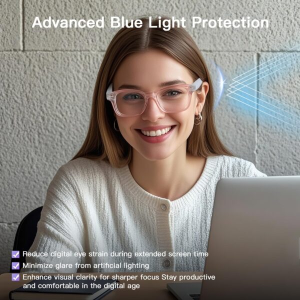 UF-08 Smart Glasses for Women: Open Ear Bluetooth with Blue Light Protection - Image 5