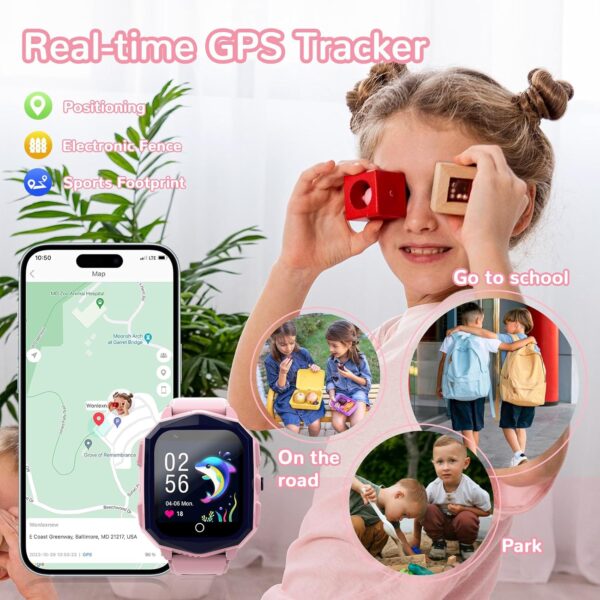 wonlex Kids Smart Watch: GPS, Video Call & SOS Pink - Image 2