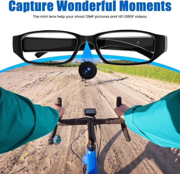 Camera Glasses HD Video Recorder - 64GB Memory, Wearable - Image 5